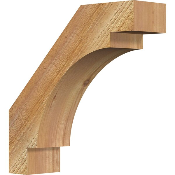 Ekena Millwork 4"W x 14"D x 14"H Merced Rough Sawn Knee Brace, Western Red Cedar BRC04X14X14MRC00RWR - main